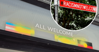 'Simple and prominent message': Community responds to alleged hate crimes with signpost