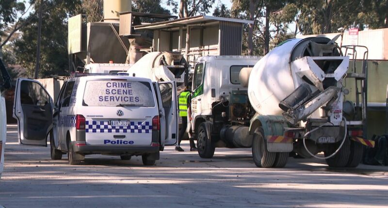 Cement mixer truck stolen and used in heist in Melbourne