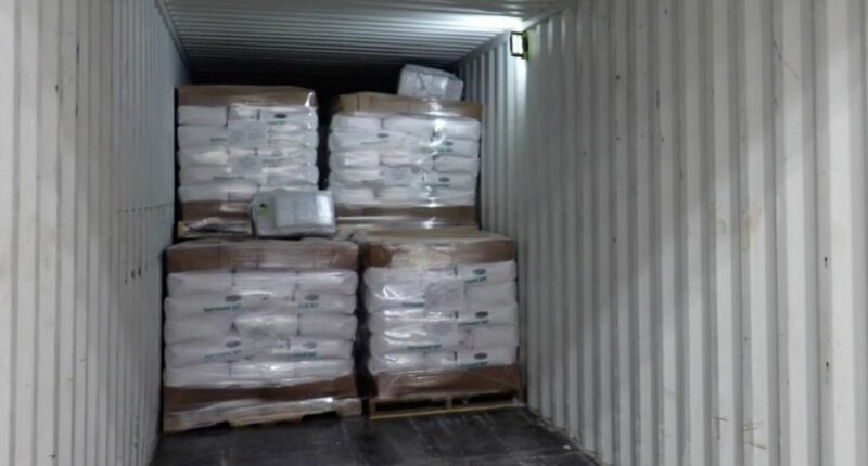 Cocaine haul worth $26m found inside shipping container