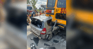 Speeding Driver Crashes into Cincinnati School Bus During Police...