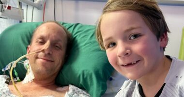 Father-of-two, 39, thought stomach pain was from 'dodgy sausage' at BBQ... but it was colon cancer - doctors gave him 'months to live'