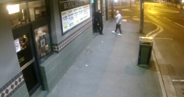 Footage of security guard's final moments after pub brawl shown in court