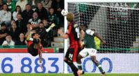 HIBERNIAN 1 MIDTJYLLAND 2 (aet): Danes deny Hibs with spectacular overhead-kick winner in the 119th minute of Easter Road thriller