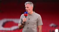 Jamie Carragher criticised by fans for 'staying silent' on racial abuse aimed towards Antoine Semenyo - with ex-Liverpool star waiting until half-time before labelling the incident 'shocking'