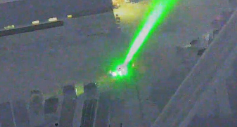 Man charged after allegedly aiming laser at commercial airplanes