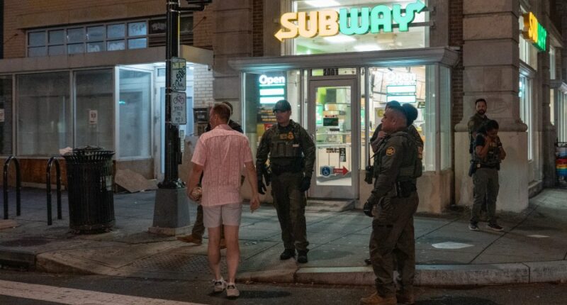 Man charged with throwing sandwich at federal agent released awaiting trial