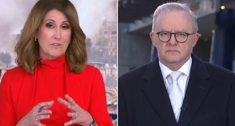 Nat Barr confronts Anthony Albanese after Australia's landmark decision to recognise the state of Palestine
