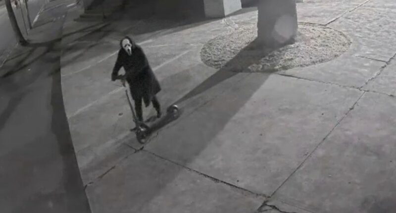 Police hunt e-scooter vandal in Scream mask after synagogue repeatedly vandalised