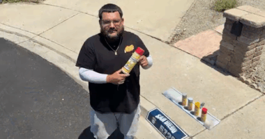 San Diego artist turns curbs into stunning street art masterpieces