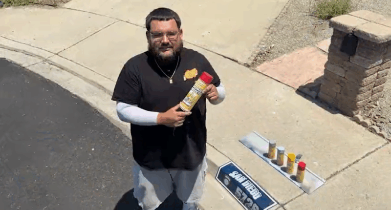 San Diego artist turns curbs into stunning street art masterpieces