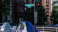 homeless tents on Washington DC street