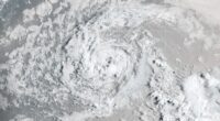 Satellite image of Tropical Storm Erin.