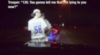 ‘I thought you were racing me:’ Dash camera video shows driver pulled over for going 120mph