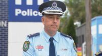 Acting Superintendent Hunter Valley Police District Justin Cornes at a press conference