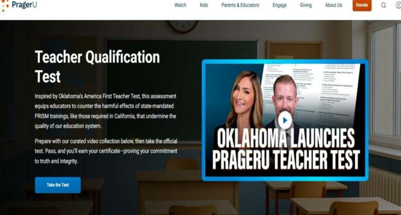 'Woke' test for new Oklahoma teachers  impossible to fail