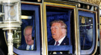 A king, a carriage and an ancient castle greet Trump at historic U.K. visit