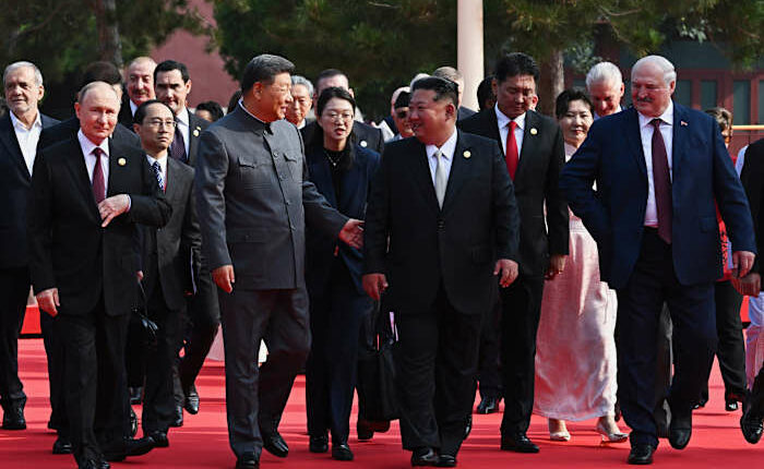 A look at the world leaders joining China's military parade in a show of solidarity with Beijing