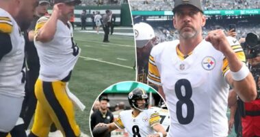 Aaron Rodgers taunts Jets fans on way out of MetLife
