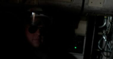Aboard U.S. aircraft carrier deployed under NATO