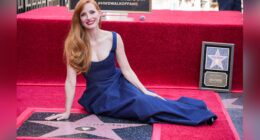 Actress Jessica Chastain honored with star on Hollywood Walk of Fame