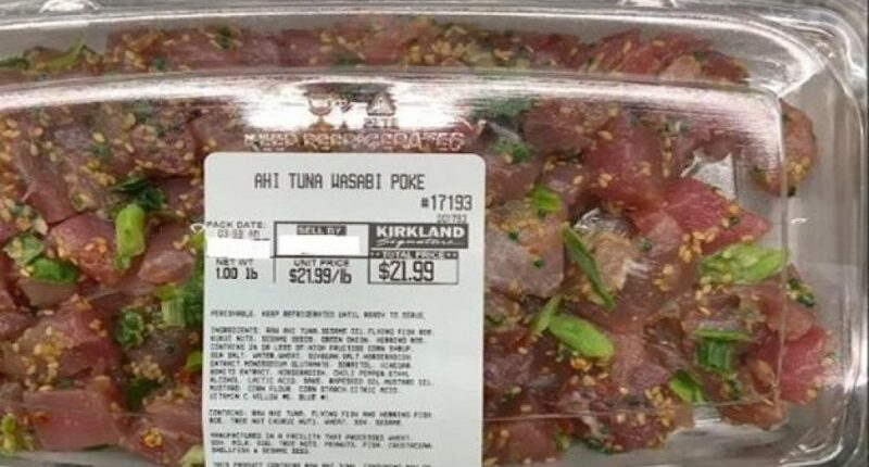 kirkland ahi tuna wasabi poke