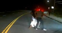 Army football player and father rescue man from burning car