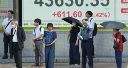 Asian shares rise after Japan's prime minister resigns