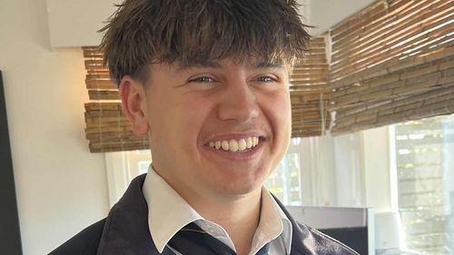 Casper Huisken, 17, has started working at his local supermarket.