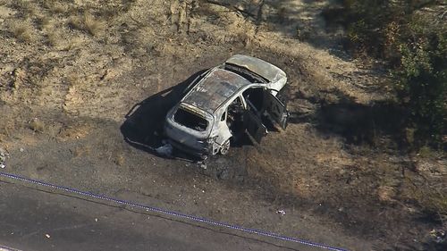Body found in burning car on side of road west of Sydney