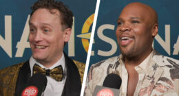 Broadway stars Michael James Scott and Daniel Gardner perform at Disney's Destination D23