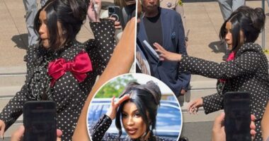 Cardi B throws marker after asked about pregnancy rumors
