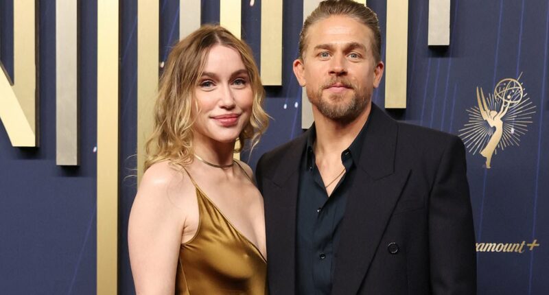 Charlie Hunnam and girlfriend make rare red carpet appearance at Emmys
