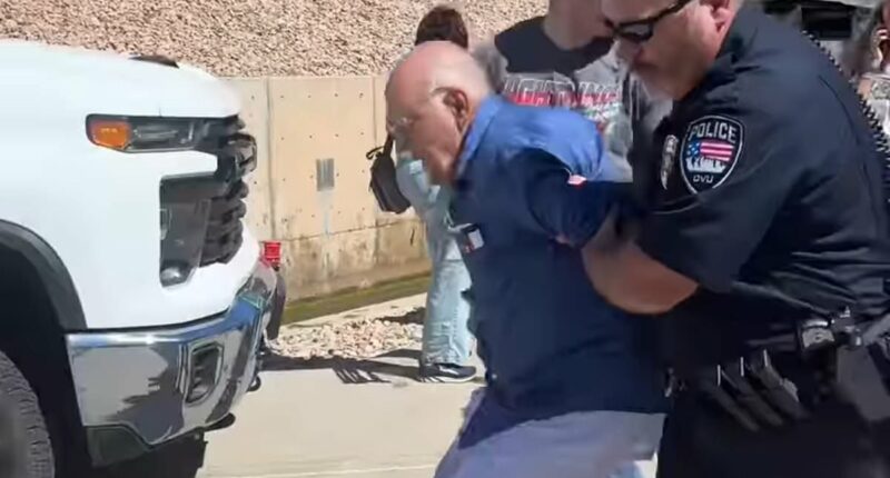Charlie Kirk 'shooter' seen being dragged away by police
