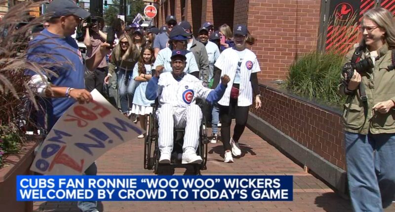 Chicago Cubs superfan Ronnie 'Woo Woo' Wickers returns to Wrigley Field amid pulmonary fibrosis battle at Evanston nursing home
