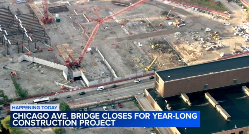 Chicago road closures: Chicago Avenue Bridge closing Monday for reconstruction project