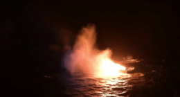 Coast Guard burns, sinks suspected 'drug boat,' apprehends 7 alleged drug smugglers: video