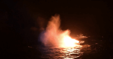 Coast Guard burns, sinks suspected 'drug boat,' apprehends 7 alleged drug smugglers: video