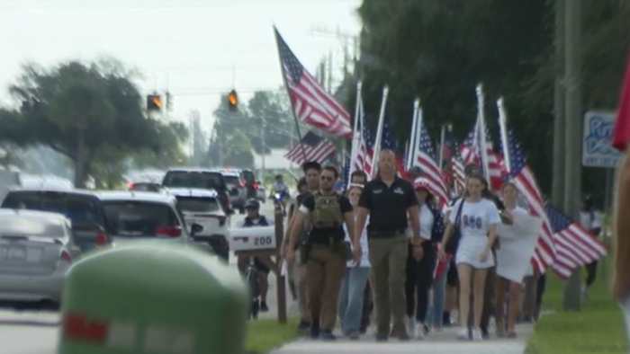 Community gathers in Palm Bay for march following Charlie Kirk assassination