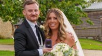 Contactless card machine at wedding for guests to pay for honeymoon