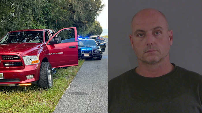 Convicted sexual predator arrested after driving pickup with lights, sirens on I-75 in Florida, troopers say