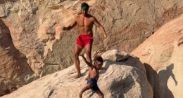 Dad who threw son from cliff in viral video responds to backlash