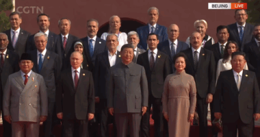 Daniel Andrews is among the world leaders in Beijing.