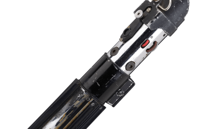 Darth Vader's on-screen lightsaber used in "The Empire Strikes Back" and "Return of the Jedi" (via Propstore)