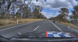 Dashcam footage shows motorcyclist being caught doing 'phenomenal speed'