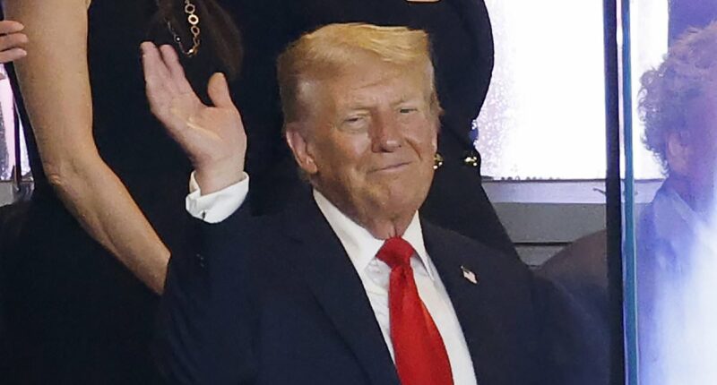 Donald Trump brings very different entourage to Yankees game