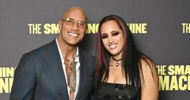 Dwayne Johnson and daughter Ava attend Smashing Machine screening