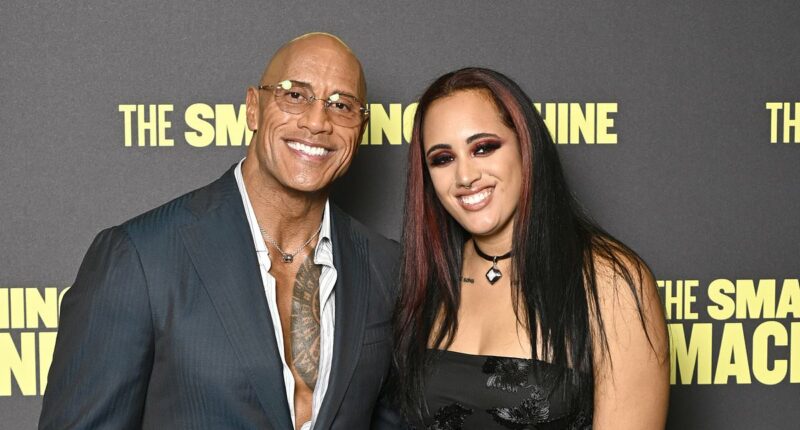 Dwayne Johnson and daughter Ava attend Smashing Machine screening