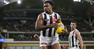 Ex-Collingwood boss lashes out at Adelaide fans with a telling response after spectators booed Isaac Quaynor - as Izak Rankine is spotted at the Adelaide Oval