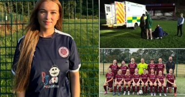 Footballer with a double-leg break left in agony after a five-hour...
