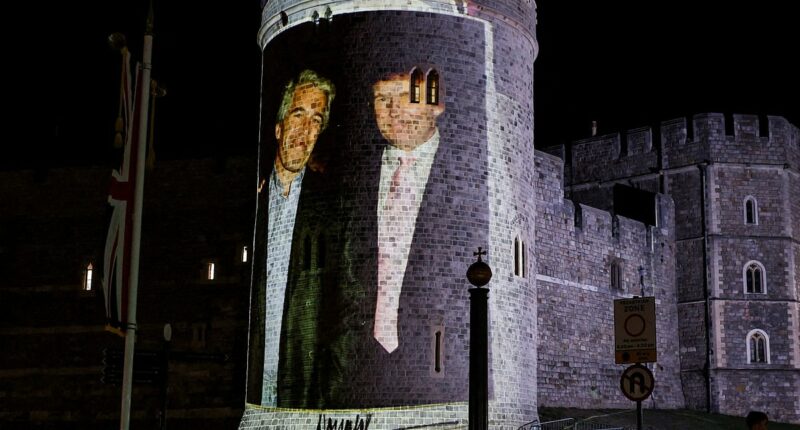 Four arrested after Epstein and Trump pics are projected onto Windsor